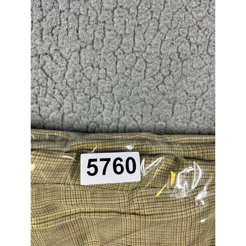 ommy Bahama Pants Mens 36 (32x31) Relaxed Tan Plaid Pleated Tencel Trousers - Picture 14 of 14